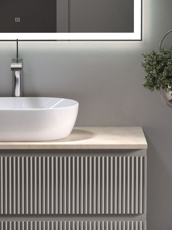 Тумба под раковину Sancos SNOB R SNR100CE 100х40 подвесная цвет бежевый