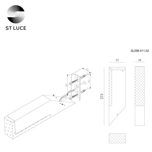 Уличный настенный светодиодный светильник ST Luce Posto Black (Посто Блацк) SL096.411.02 - фото 4