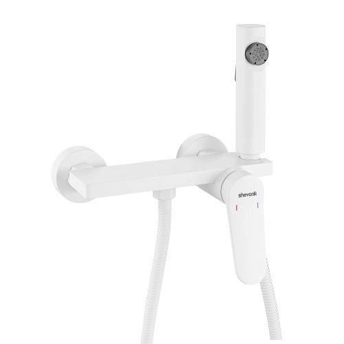 Гигиенический душ со смесителем Shevanik S43C S4305C-1 белый - фото 2
