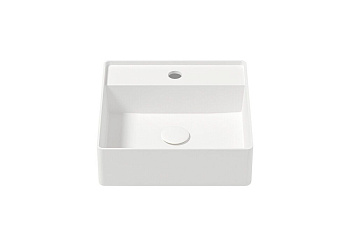 Раковина из искусственного камня Zenon Tamesis 4000.000.000.000.26114 36х36 накладная цвет белый матовый