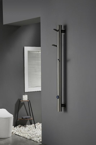 Полотенцесушитель Boheme OAK 724-GM подвесной электрический графит матовый - фото 2