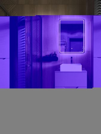 Тумба с раковиной Orange Line Li-60TuLMDF+B04-405W 60х50 подвесная цвет бежевый