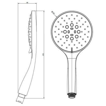 Душевая лейка Gessi Emporio Emporio shower 14376#149 цвет нержавеющая сталь