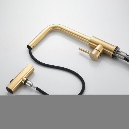 Смеситель для кухни Shevanik S263G на мойку золото