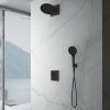 Душевая система Vincea Inspire VSFW-3I21MT5MB встраиваемая в стену цвет черный с термостатом