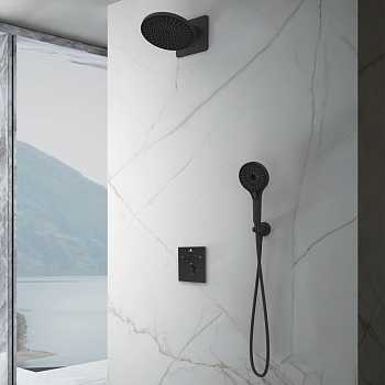 Душевая система Vincea Inspire VSFW-3I21MT5MB встраиваемая в стену с термостатом