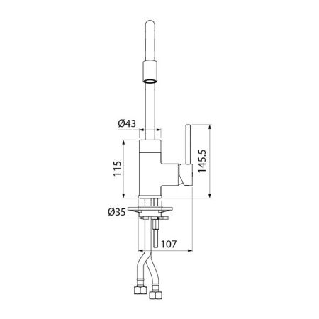 Смеситель для кухни IDDIS Kitchen 360 K36BNJ0i05 на мойку сатин