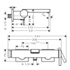 Смеситель для ванны Hansgrohe Tecturis E 73420000 настенный хром