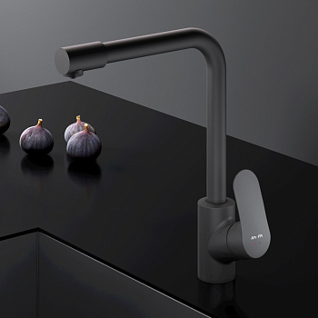 Смеситель для кухни Am.Pm Like F8005722 на раковину/на столешницу черный без термостата