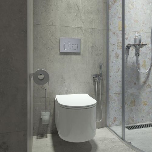 Клавиша смыва механическая IDDIS Unifix UNI04CHi77 цвет хром матовый - фото 2