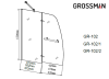 Душевая шторка на ванну Grossman GR-102/1 100х150 стекло прозрачное профиль хром ориентация универсальная