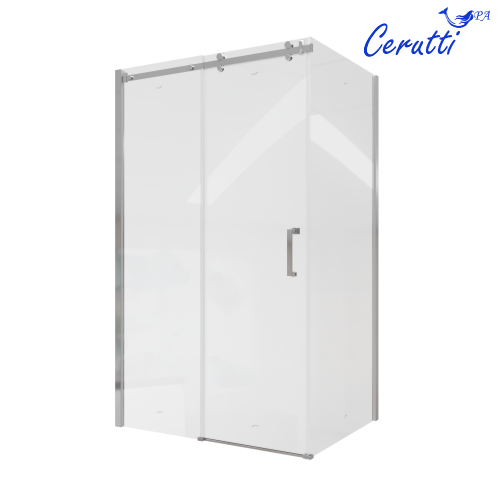 Душевой уголок Cerutti SPA CEZA'S120 120х90 стекло прозрачное профиль хром глянцевый - фото 2