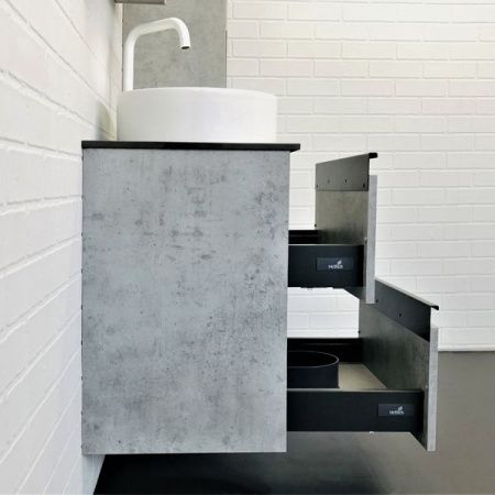 Тумба с раковиной Comforty Эдинбург 00-00005701CF 60х40 подвесная цвет серый