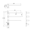 Полотенцесушитель электрический Wonzon & Woghand Hamburg WW-AL313-CR 45х50 хром