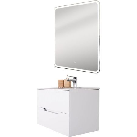 Тумба с раковиной Orange Line Li-60Tuw+Ra 60х50 подвесная цвет белый