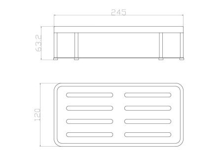 Полка в ванную комнату Wonzon & Woghand WW-4131-CR