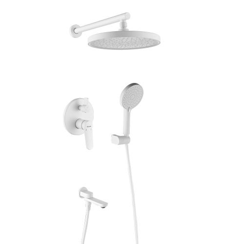 Душевая система Shevanik S4335C встраиваемая в стену цвет белый - фото 2