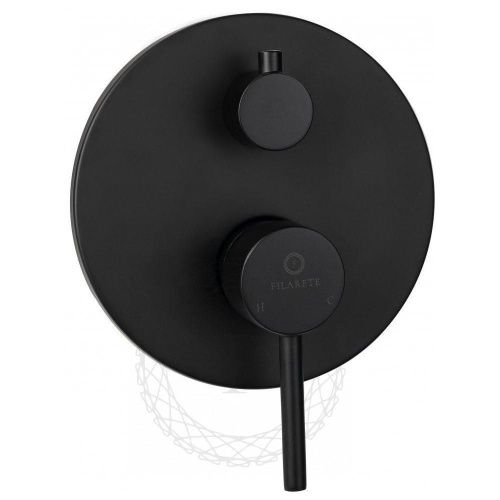 Душевая система Filarete FL1020BL встраиваемая в стену цвет черный - фото 4