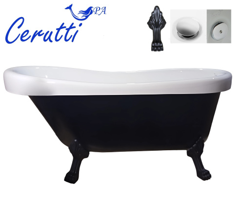 Ванна акриловая Cerutti SPA CT9975 157х77 отдельностоящая овальная - фото 4