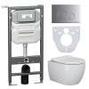 Инсталляция с кнопкой + унитаз + шумоизоляция Ceramica Nova CN3001_1001M_1000