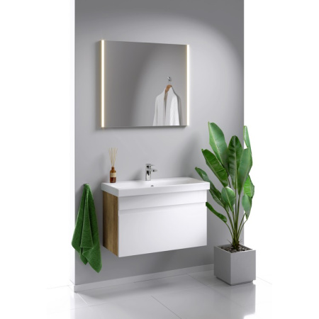 Зеркало в ванную Aqwella Y SM0208 80х70 цвет белый