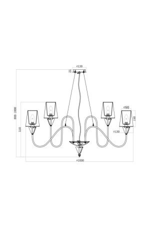 Люстра подвесная Maytoni Florero MOD078PL-09CH