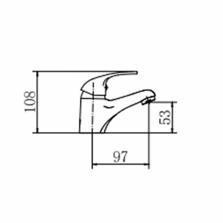 Смеситель Fashun A1015 на раковину хром