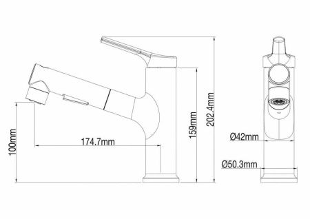 Смеситель Wonzon & Woghand WW-A40862-BG на раковину золото