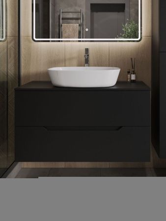 Тумба с раковиной Orange Line Li-100TubMDF+B08-500W 100х50