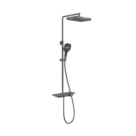 Душевая стойка Vincea VSFS-411GM настенная цвет вороненая сталь