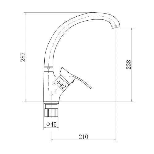 Смеситель для кухни Fashun A4028 на мойку хром - фото 3