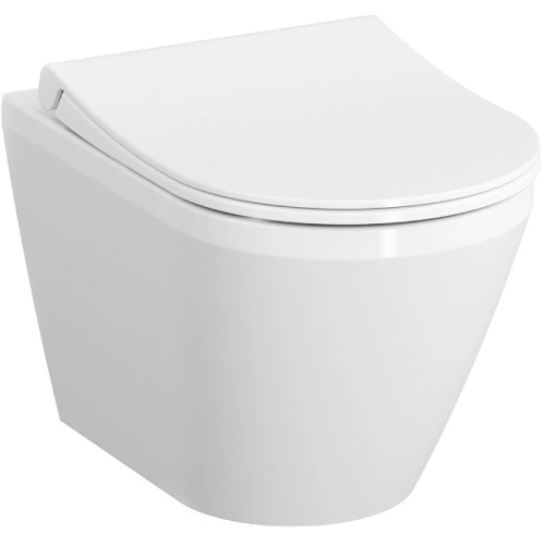 Чаша унитаза подвесная Vitra Integra Round 7041B003-0075 цвет белый без сиденья безободковая каскадный смыв