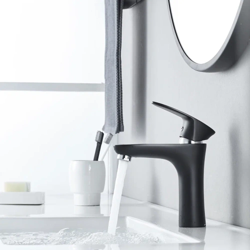 Смеситель Shevanik S9801H на раковину черный/хром - фото 5