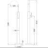 Смеситель Abber Wasserfall AF8640SP напольный сатин