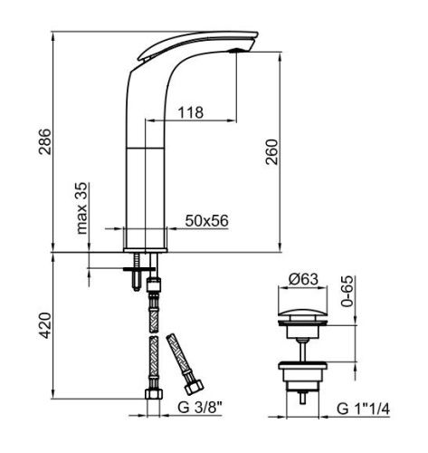 Смеситель Webert Aria AI830402844 на раковину белый - фото 3