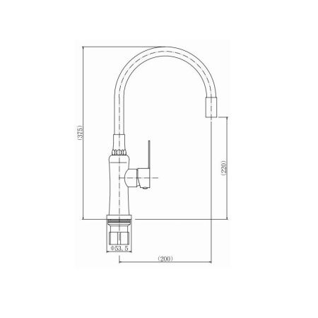 Смеситель для кухни Fashun A54801-8 на мойку белый/сатин