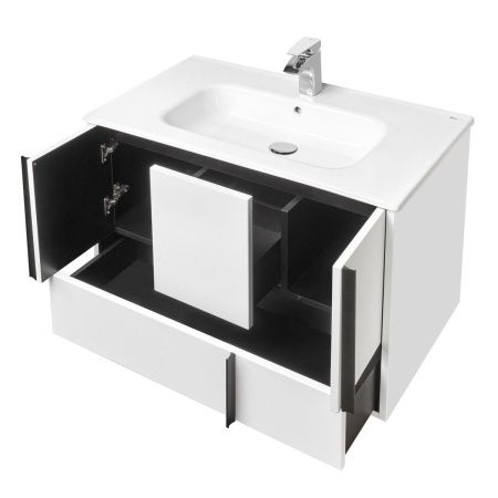 Тумба под раковину Aquaton Ривьера 1A239001RVX20 80х50 подвесная цвет белый