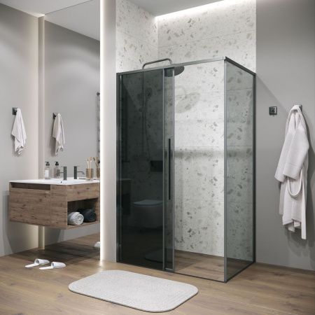 Душевой уголок Grossman Galaxy 120.K33.01.1190.42.10 110х90 стекло тонированное профиль графит без поддона