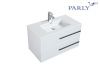 Тумба с раковиной Parly Bella Bella100 100х50 подвесная цвет белый