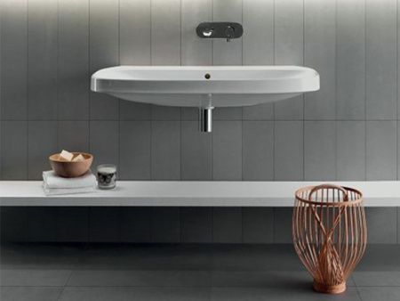 Раковина из сантехнического фаянса Hatria ABITO YXX901 100х50 подвесная цвет белый