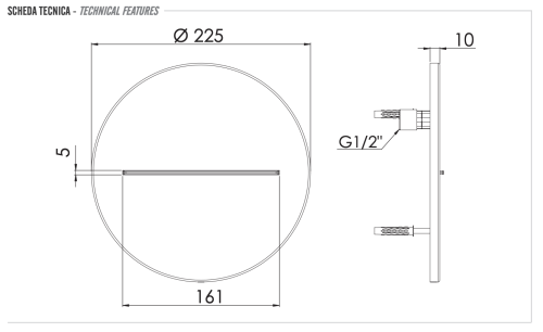 Излив Remer 359XTNO настенный черный - фото 2