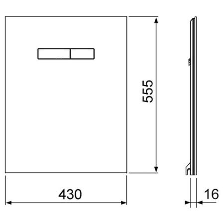 Клавиша смыва механическая Tece TECElux 9650004 цвет хром