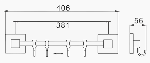 Крючок D-Lin D288222-4 - фото 2