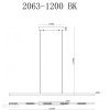 Люстра подвесная iLedex Vision (Висион) 2063-1200 BK