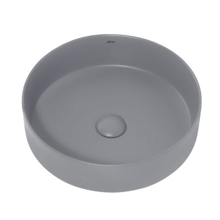 Раковина из сантехнического фаянса Abber BEQUEM AC2109MG 40х40 накладная цвет серый без отверстий под смеситель