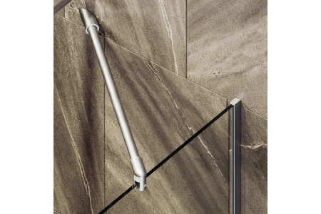 Душевая шторка на ванну Maybah Glass MGV-154-4у 75х140 стекло прозрачное профиль хром ориентация универсальная