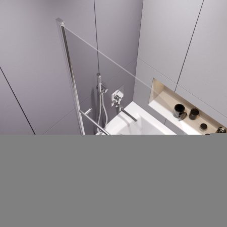 Душевая шторка на ванну RGW Screens 411111408-11 80х140 стекло прозрачное профиль хром ориентация универсальная