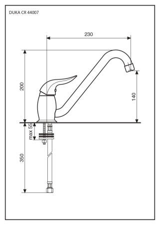 Смесители Emmevi Duka 44007/BR на столешницу бронза