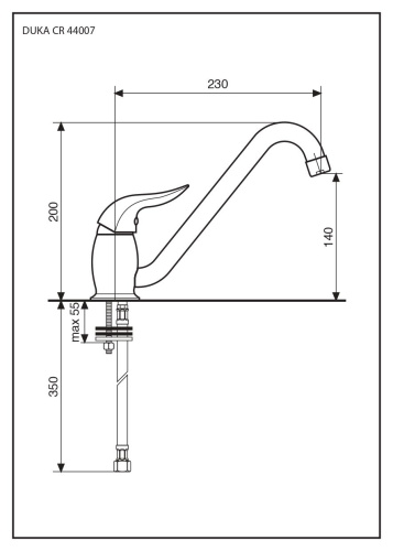 Смесители Emmevi Duka 44007/CR на столешницу хром - фото 2