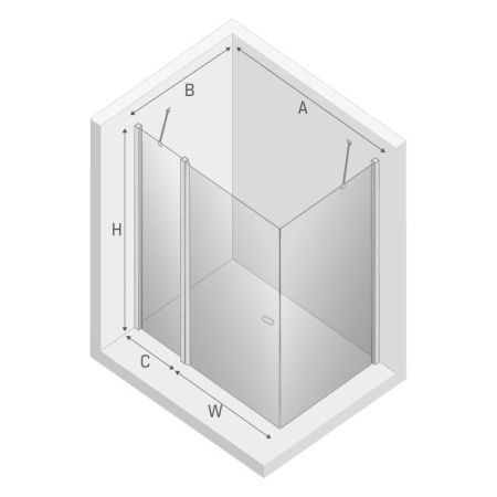 Душевой уголок New Trendy NEW SOLEO Copper brushed K-1990 100х80 стекло прозрачное профиль медь без поддона